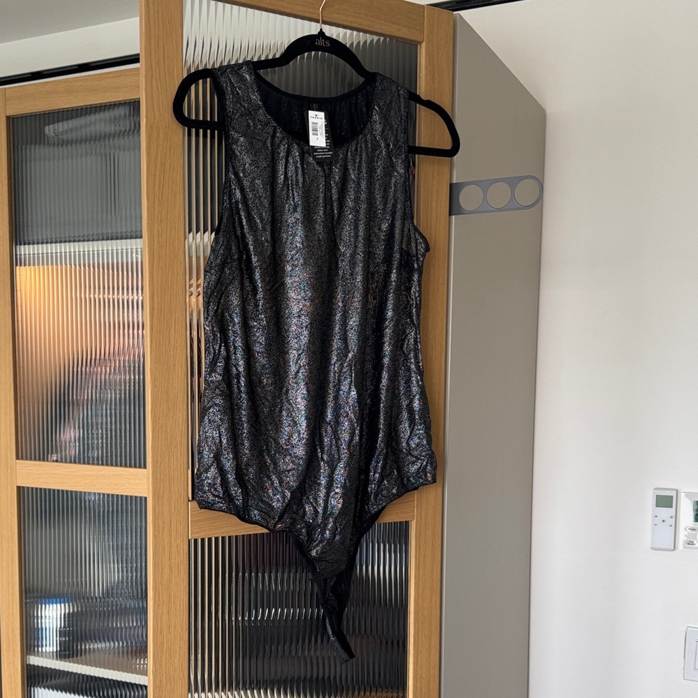 Torrid Black Sparkle Sleeveless Bodysuit